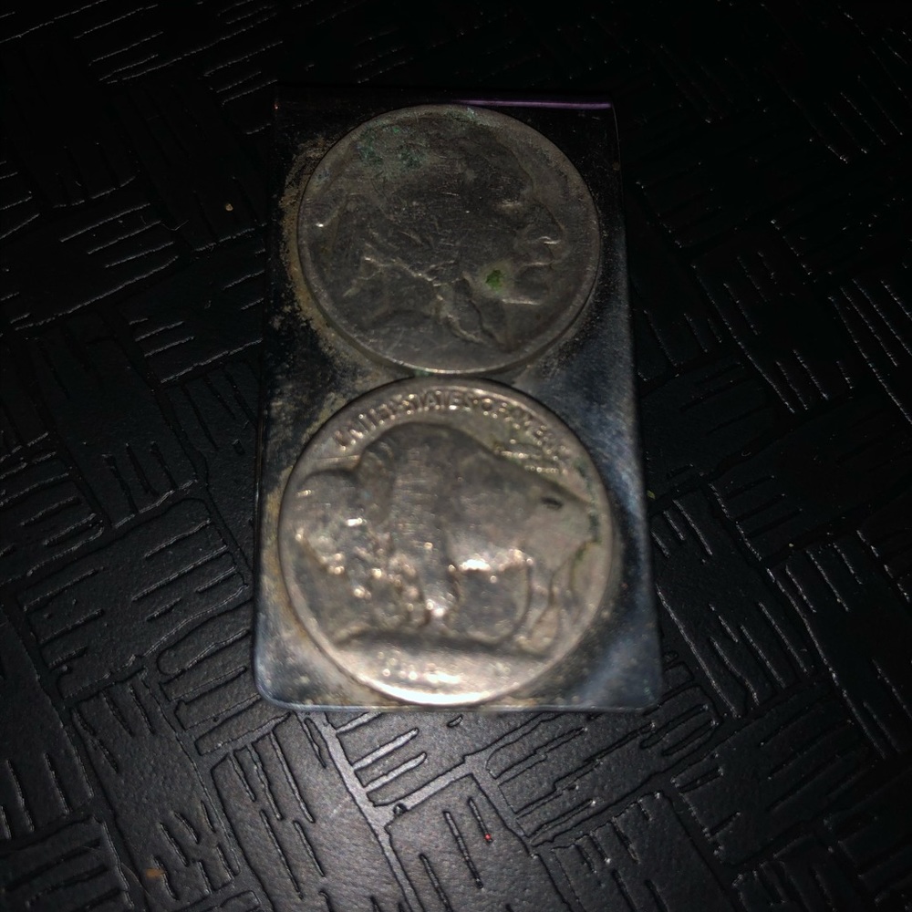Buffalo nickel money clip